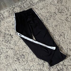 PINK Victoria's Secret Black Track Pants with White Stripes